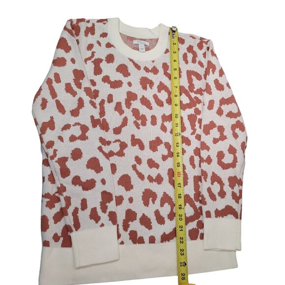 Daily Ritual Women Leopard Print Soft Knit Sweater Long Sleeves Crew Neck Small - Picture 9 of 9